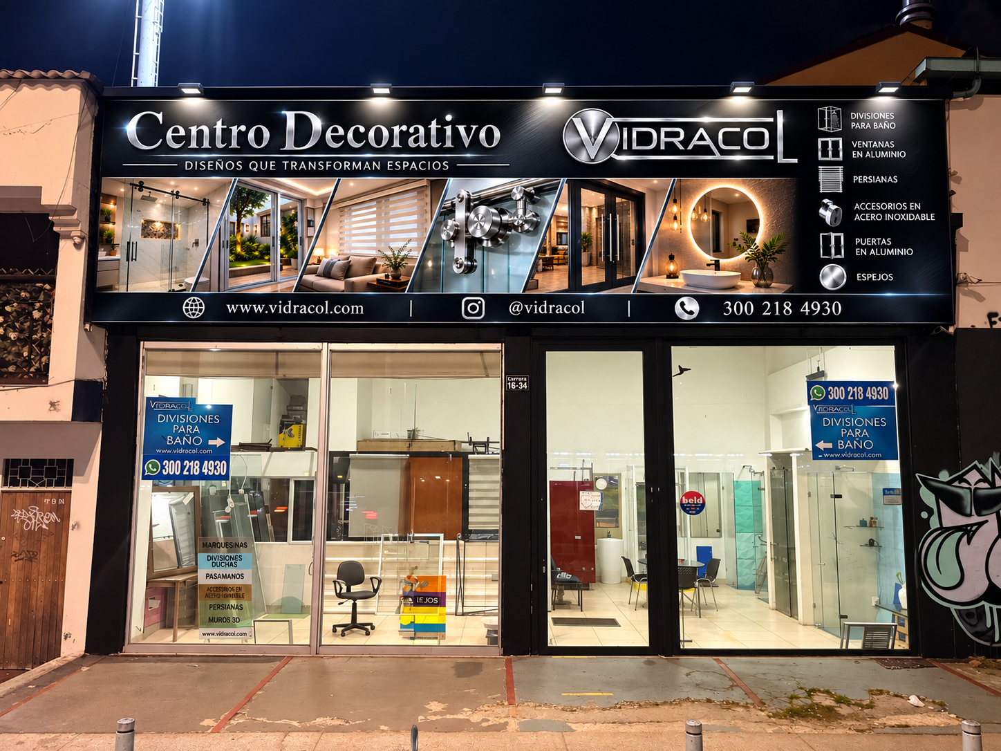 Fachada en aluminio y vidrio - Vidracol